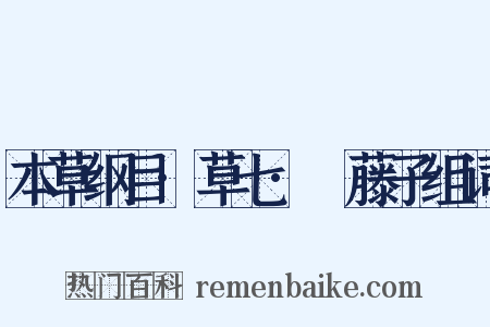 本草纲目·草七·榼藤子组词是什么意思的图片